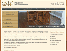 Tablet Screenshot of mcdowellshardwoodfloors.com